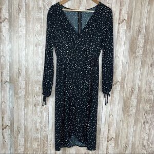 Wild Fable Long Sleeve Star Print Wrap Dress Sz M